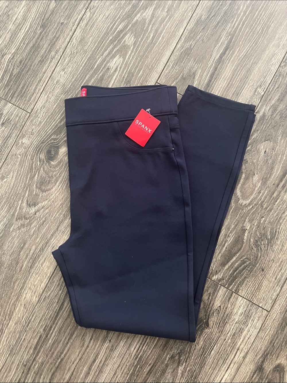 SPANX Navy Blue High-Waist Leggings